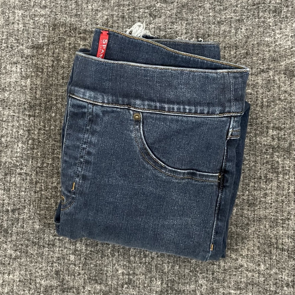 Spanx Women's Size Medium‎ Distressed Skinny Leg Blue Jean Jeggings